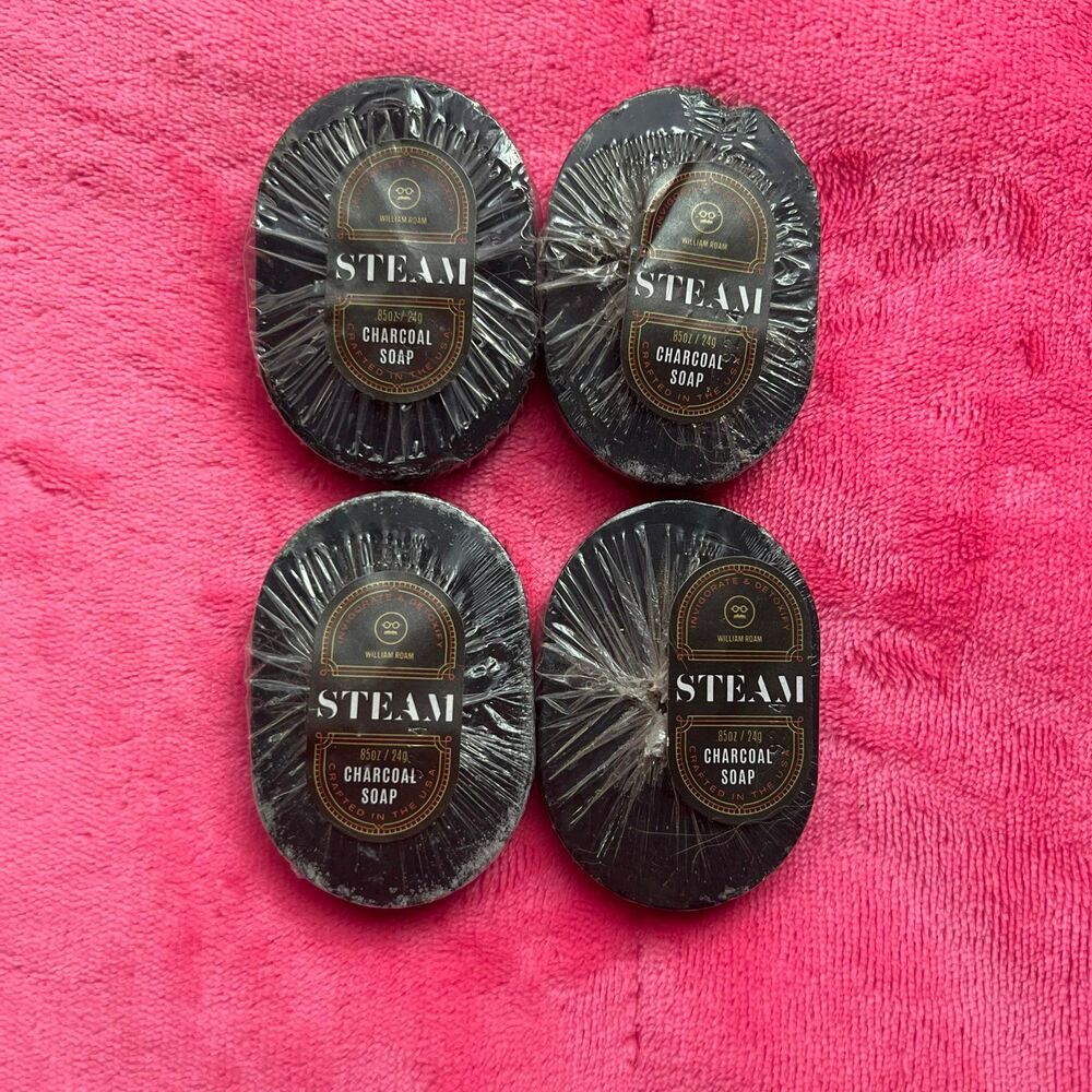 William Roam Steam Charcoal Bar Soap Bundle Toiletry new